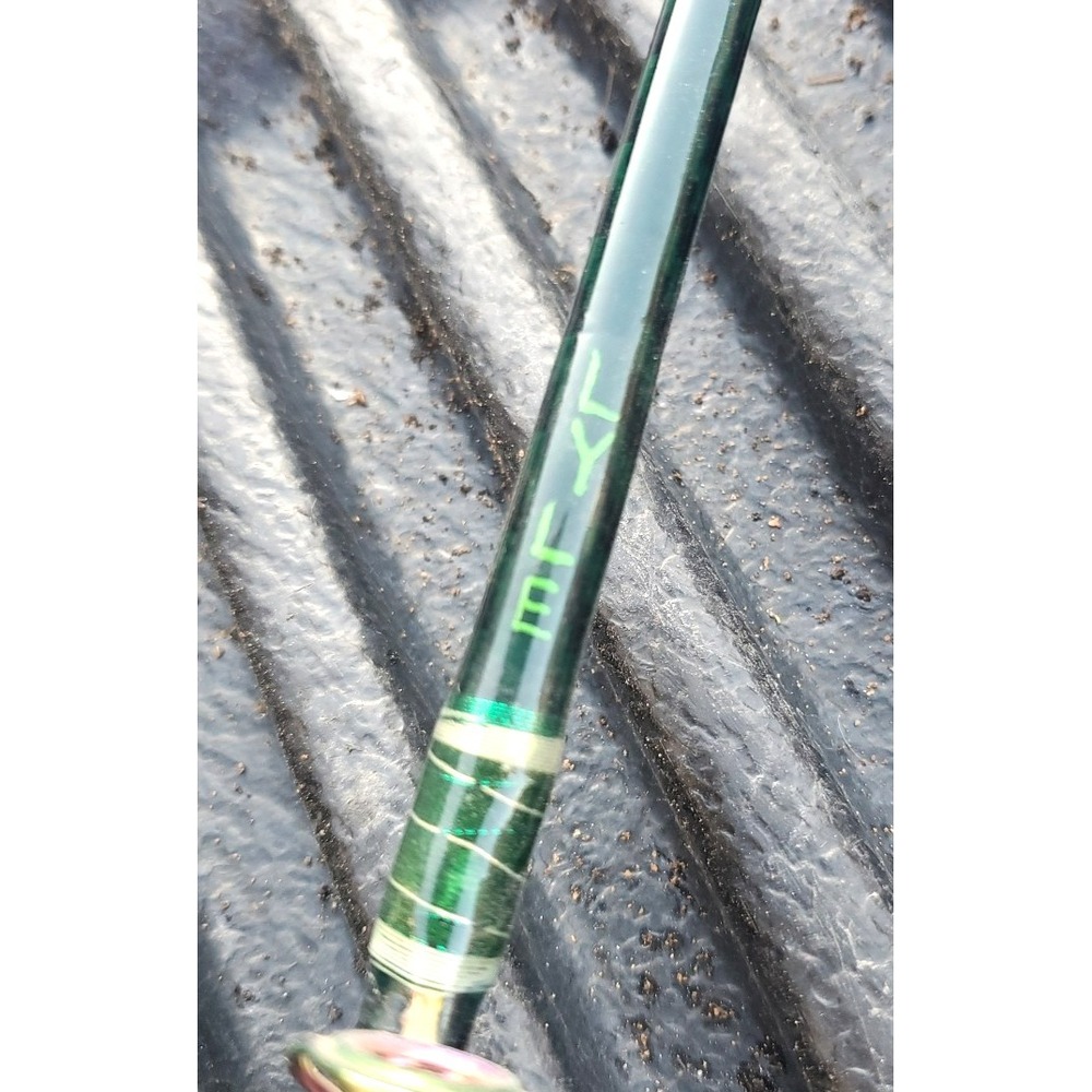VTG Lyle Bamboo Fishing Rod‎ 5'5in 67in Tigerwood handle Green Angler Light 1pc